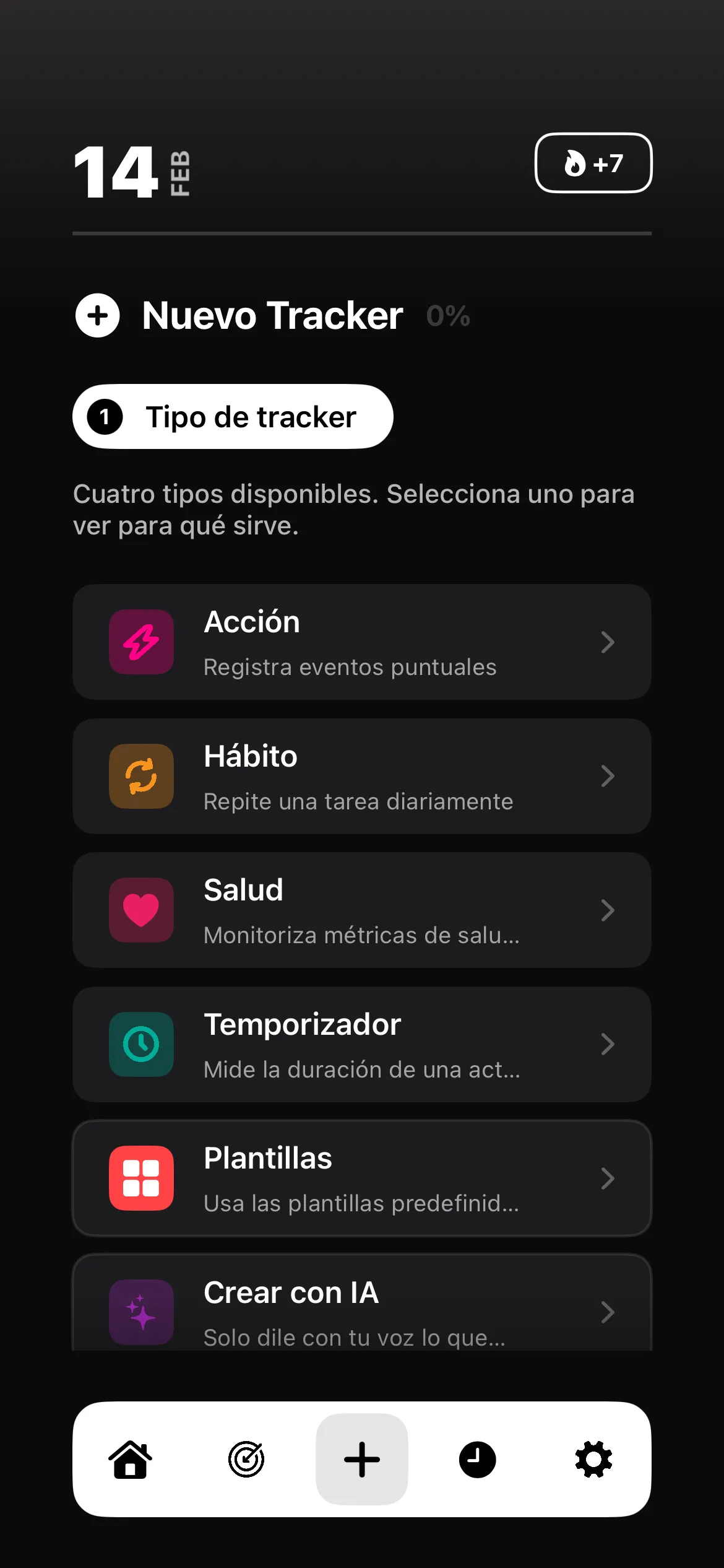 Crear Tracker